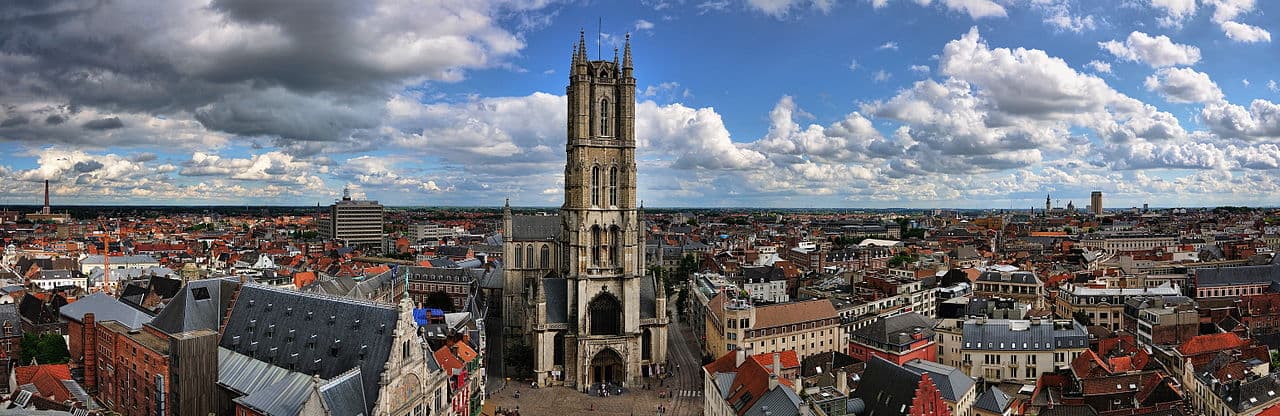 Panoramisch uitzicht over Gent